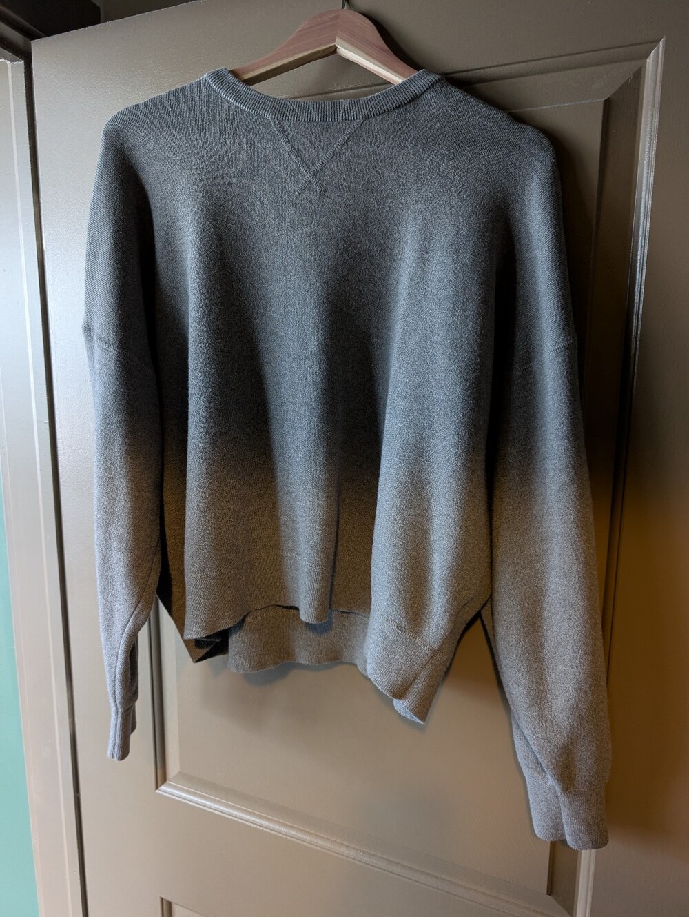 Uniqlo Women's Smooth Cotton Sweater in Gray